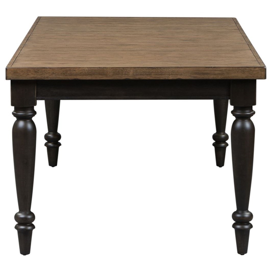 Liberty Furniture Harvest Home 879T4082 Transitional Rectangular Leg Table with Removable Leaf